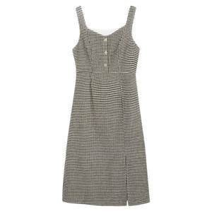 
Outlet counter brand genuine YT autumn clothing 2025 new style front slit mid skirt high waist sleeveless dress