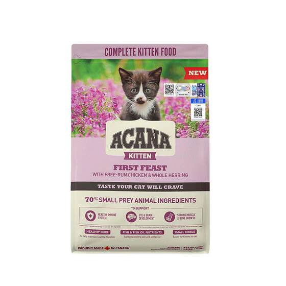 
Home Cat Sauce ACANA First Feast Kitten Cat Food Hairy Indoor Low-calorie Staple Food 1.8kg