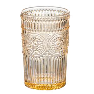 Modern housewife glass cup relief household water cup set for women's Instagram style Phnom Penh summer sunflower coffee cup