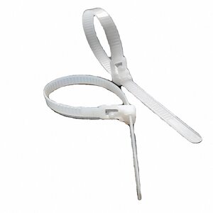 
Reusable live buckle cable tie plastic retractable nylon cable tie detachable removable tie strap white