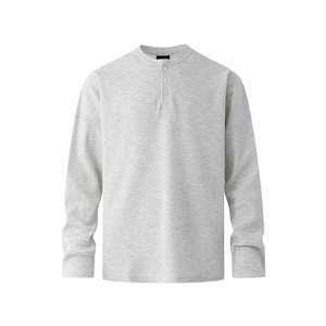 
MRCYC old money style Henry collar long-sleeved T-shirt for men 2026 spring new loose commuter top Korean style wear