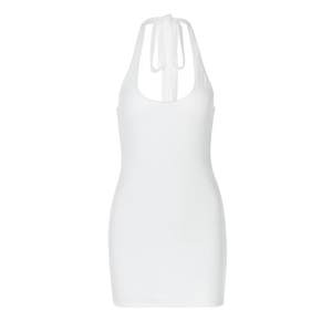 shemoda pure hot girl strapped halter neck dress for women stretch slim high waist backpack hip skirt short skirt