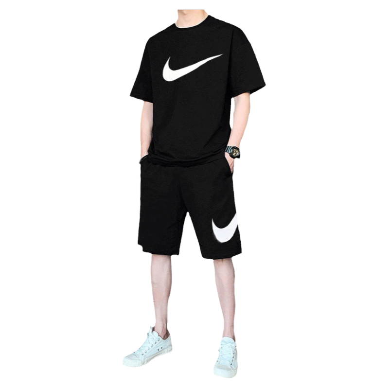 NIKE耐克运动套装男夏季新款男士短裤短袖两件套运动服健身跑步服