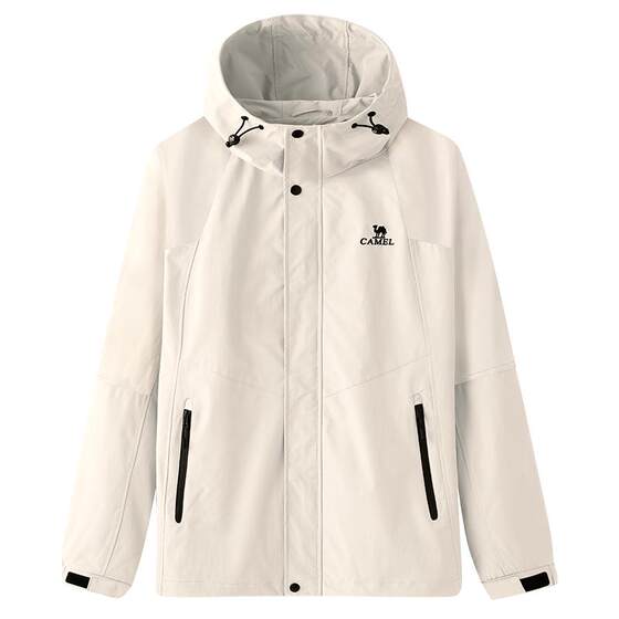 
Camel Mountain and Sea Jacket for Men and Women 26 Spring and Autumn New Outdoor Windproof and Waterproof Mountaineering Jacket Plus Velvet Cotton Travel Jacket