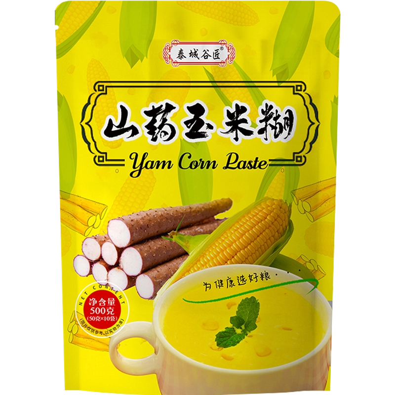 Amazon | 泰城谷匠奶粉山药玉米糊玉米粥500g/罐，冲泡速食玉米粉