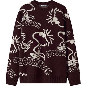 
Semir Snoopy series sweater men's winter full version jacquard sweater contrast couple sweater loose pullover