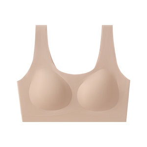 
Herbal primary color underwear for women, push-up style, wide shoulder straps, seamless pull-up, anti-bump sports bra for girls during their development period