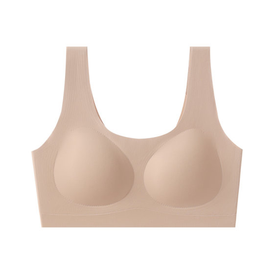 
Herbal primary color underwear for women, push-up style, wide shoulder straps, seamless pull-up, anti-bump sports bra for girls during their development period