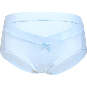 Pregnant women's underwear Pure cotton During the middle and late stages of low -waisted antibacterial antibacterial abdomen without trace after delivery confinement underwear shorts