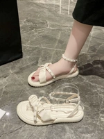 Летние сандалии, обувь, брендовая универсальная подходит с юбкой, коллекция 2022, популярно в интернете