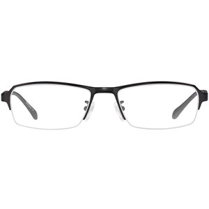 
Wide-leg elastic myopia glasses men's half-frame pure titanium glasses frame black can be equipped with finished presbyopic gun-colored frames