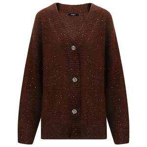 
COCOBELLA Maillard wears fine glitter autumn and winter thickened knitted cardigan women's sweater jacket MZ189-2