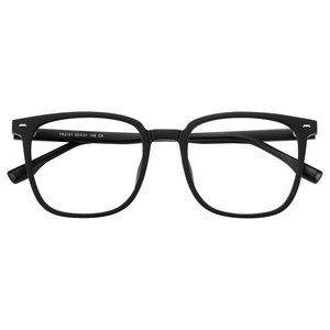 Frosted black frame glasses for men's myopia can match with large face thick frame black anti-blue light ultra-light eye frame