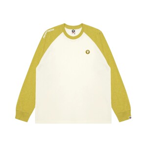 
Aape flagship store men's spring small label badge contrasting raglan simple long-sleeved T-shirt 1717XBP