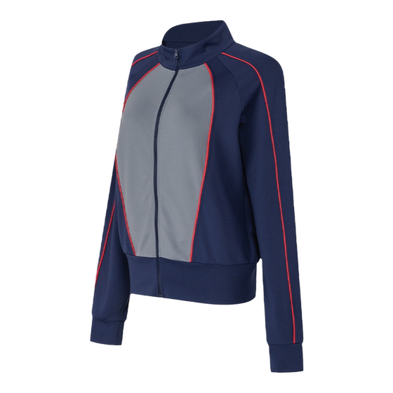 
gymna retro college style women's sports jacket spring new loose casual zipper top running training cardigan