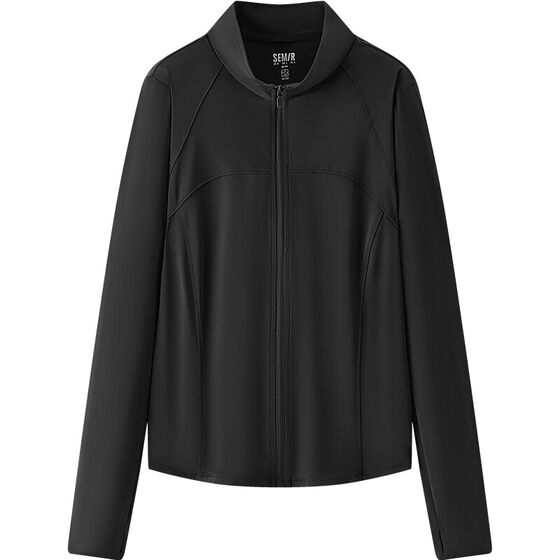 
Sun protection coat Semir jacket women's summer short cool cool stand-up collar shoulder split solid color outdoor slimming top