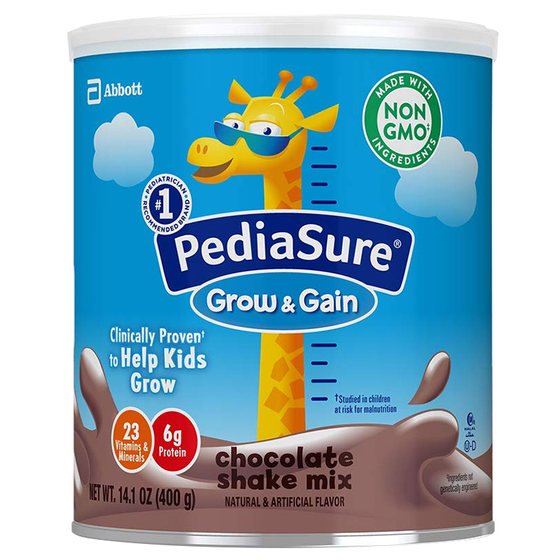 
U.S. version of Abbott's PediaSure non-GMO nutritional milk powder for infants and young children 400g chocolate flavor