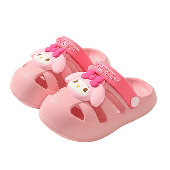 
Sanrio Children's Slippers 2026 New Girl Baby Indoor Home Non-slip Children's Croc Shoes Summer Sandals