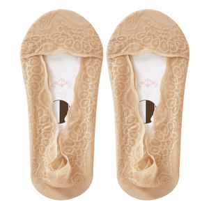 
Lace socks boat socks women's shallow mouth invisible socks cotton bottom summer thin silicone non-slip non-falling socks ins trend