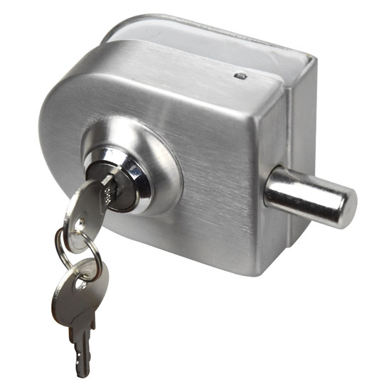 Glass Door Floor Lock for Single and Double Doors, Bathroom Lock