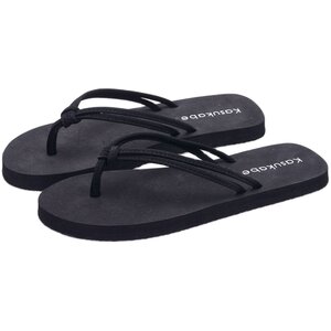Thick bottom slope heel double band high heels dragging women wearing pinch slippers beaches trapped cake anti -sliding slippers