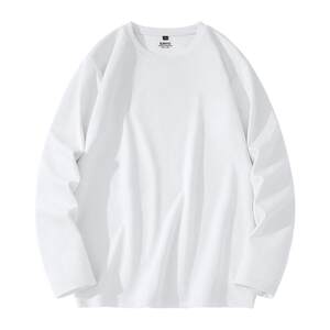 
2 pieces Baleno heavyweight pure cotton bottoming shirt men's autumn round neck long-sleeved T-shirt men's white top A