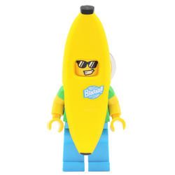 Genuine Lego Lego Bananaman Internet Celebrity Led Light-up Car Keychain Ring Christmas Birthday Gift