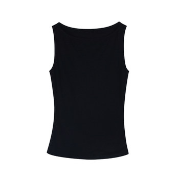 
pusumede high frequency matching white one-length suspender vest for women in summer wear slim-fitting knitted sleeveless top