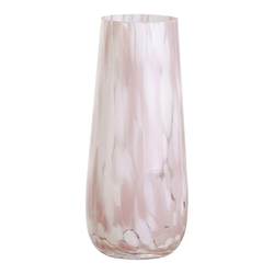 Ziyi pink leopard print glass vase