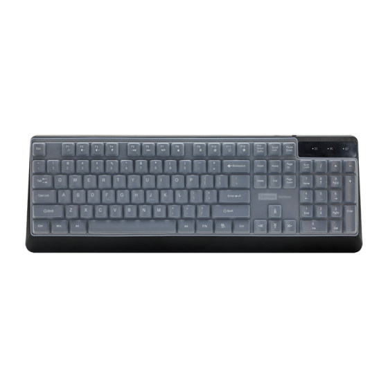 
Suitable for Lenovo KM150 keyboard film wired keyboard protective film desktop computer notebook universal key sticker office silent waterproof dustproof pad cover 104 key silicone transparent protective cover