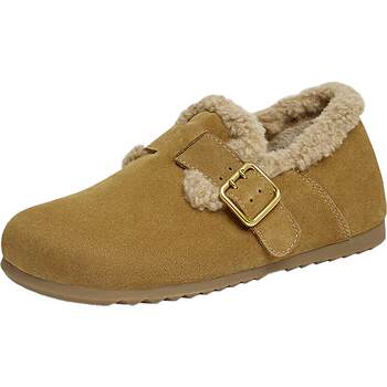 TATA his and her bear shoes plus velvet Birkenstock shoes women's shoes warm cotton shoes fur shoes snow boots winter CGQ02AM5