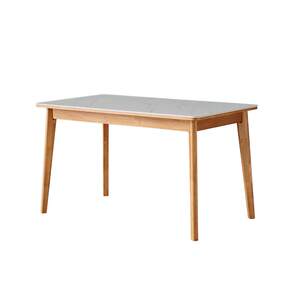
Quanyou Home Nordic style 2026 new living room slate dining table home small apartment rectangular solid wood leg dining table