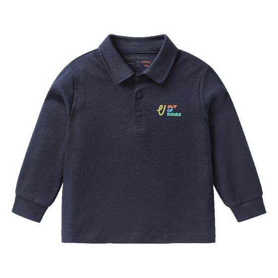
Right European boy and girl long-sleeved POLO shirt T-shirt children's sweatshirt spring and autumn new children's clothing solid color base shirt inside