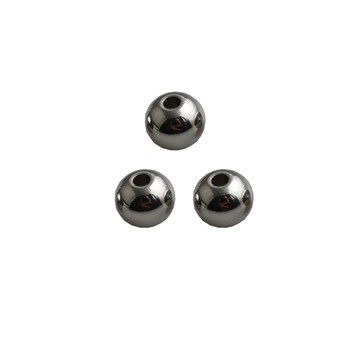Colorfast stainless steel titanium steel solid round beads loose beads