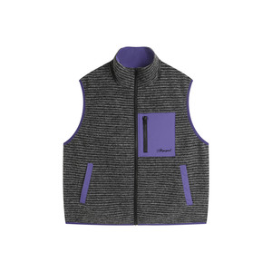 
ATRY retro striped vest men's spring new outdoor casual zipper contrast stand collar work vest jacket