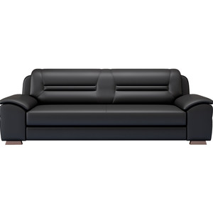 Office sofa simple modern business Chinese style reception living room genuine leather three-person sofa tea table combination