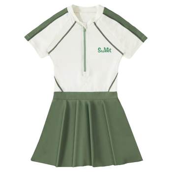 
New girl girls one-piece flat horn swimsuit