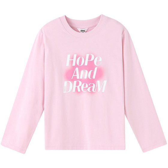 
[Cotton quick-drying T] Annai children's clothing boys and girls round neck long-sleeved T-shirt autumn new bottoming shirt