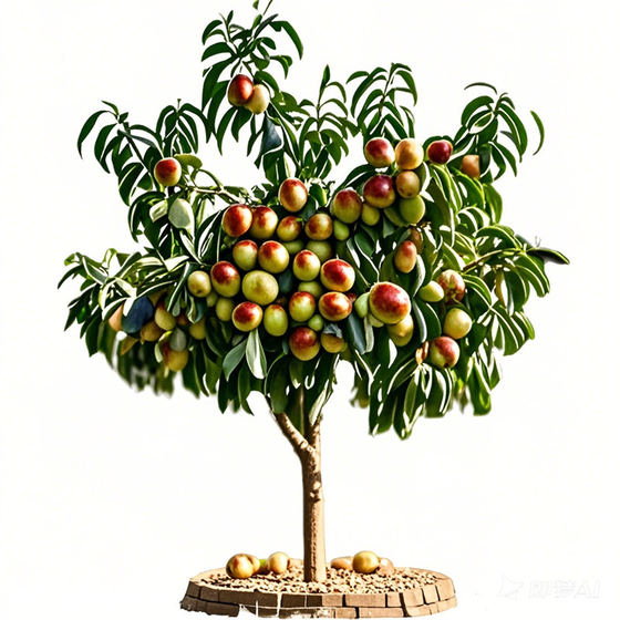 Extra-large grafted shined winter jujube tree live seedlings, large trees, super sweet fruit tree fruit seedlings, potted gardens in the north and south, four seasons