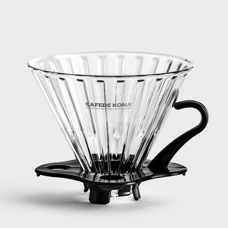 CAFEDE KONA 手冲咖啡滤杯 耐热玻璃 滴漏式滴滤器 时光咖啡过滤杯