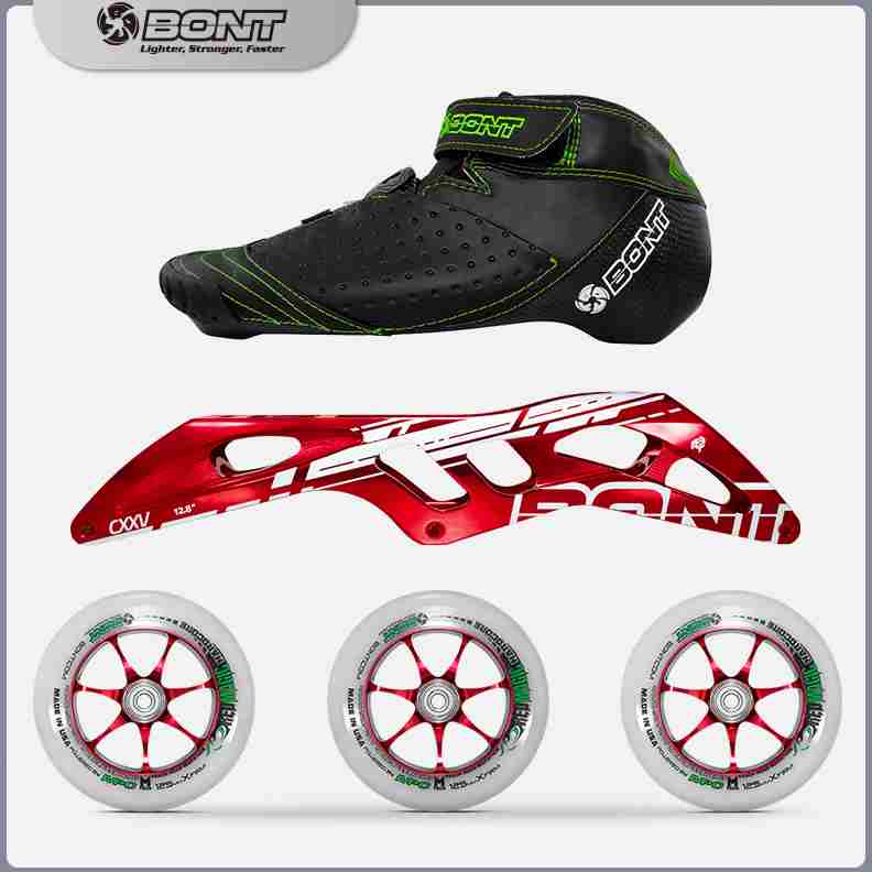 High -end BONT Speed Speed Three Wheel 125mm Professional Competition Speed Shoes Roller Skating Shoes Relief Ice Shoes