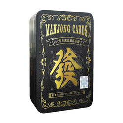 Outdoor Portable Playing Cards Mahjong Durable Special Plastic Waterproof Thickened Playing Cards Travel Home Mahjong Cards