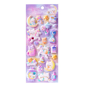 
Children's cartoon luminous foam stickers 3D three-dimensional luminous stickers boys and girls stationery wallet decorative stickers