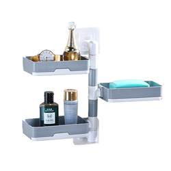 Rotating nail-free wall-mounted storage three- and four-layer soap box
