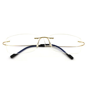 Frameless Golden Slip Men's Tide Net Red Retro Zhang Dongsheng same myopic eye frame mirror frame female square business
