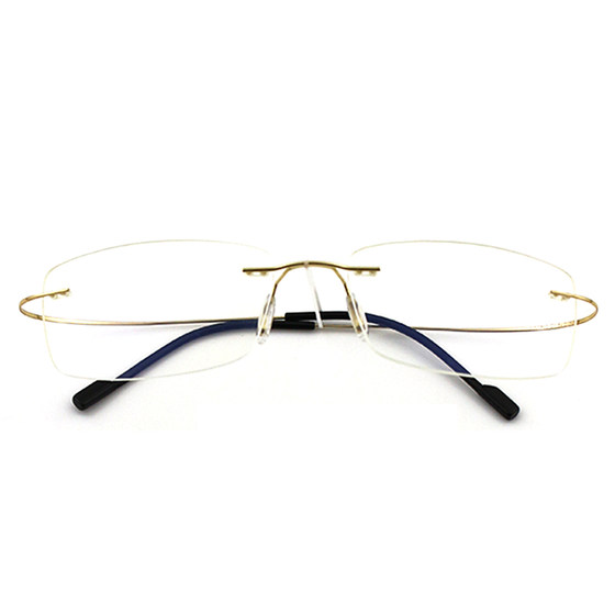 Frameless Golden Slip Men's Tide Net Red Retro Zhang Dongsheng same myopic eye frame mirror frame female square business
