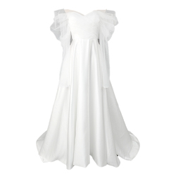 Vana Fairy One Shoulder Wedding Dress New Bridal Satin Simple Outlet Veil French Light Wedding Dress Main Wedding Dress
