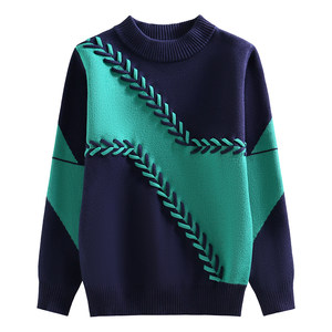 
Children's sweaters 2026 new autumn and winter velvet thickened boys' sweaters pure cotton big children's winter boys' trendy children's clothing