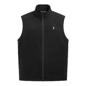 
[Knitted Polar Fleece] Hush Puppies Men's Spring Double-sided Velvet Feel Stand Collar Warm Casual Vest for Inner and Outerwear