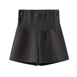 2026新款孕妇短裤外穿宽松孕妇打底裤冬季毛呢短裤子孕妇阔腿裤子